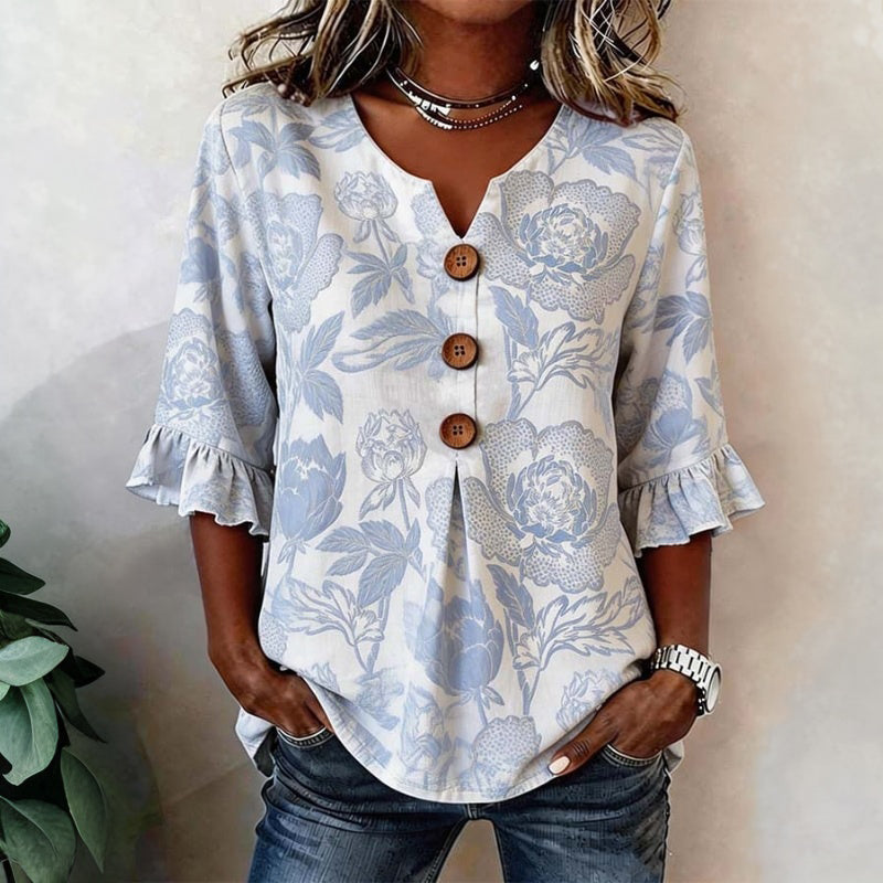 Isabelle™ | Timeless Floral Blouse for Elegance