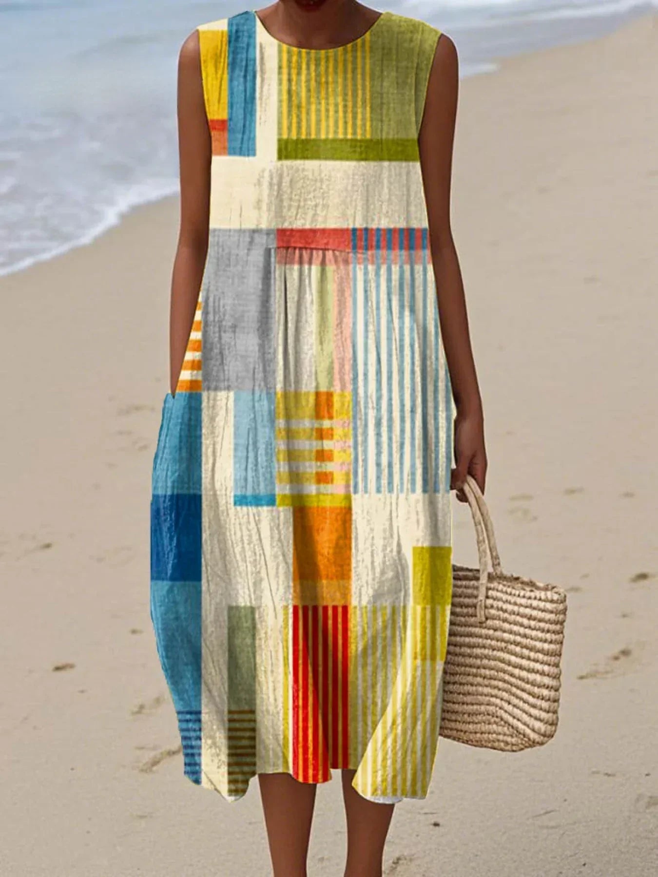 Clara™ | Chic Patchwork Dress for Effortless Style