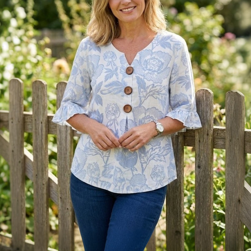 Isabelle™ | Timeless Floral Blouse for Elegance