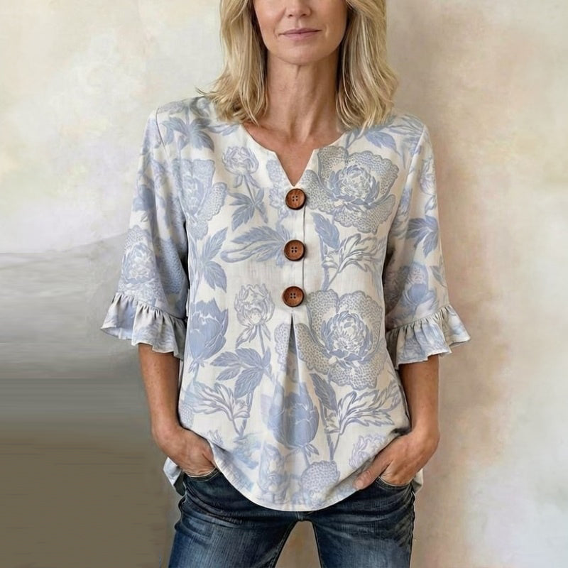 Isabelle™ | Timeless Floral Blouse for Elegance