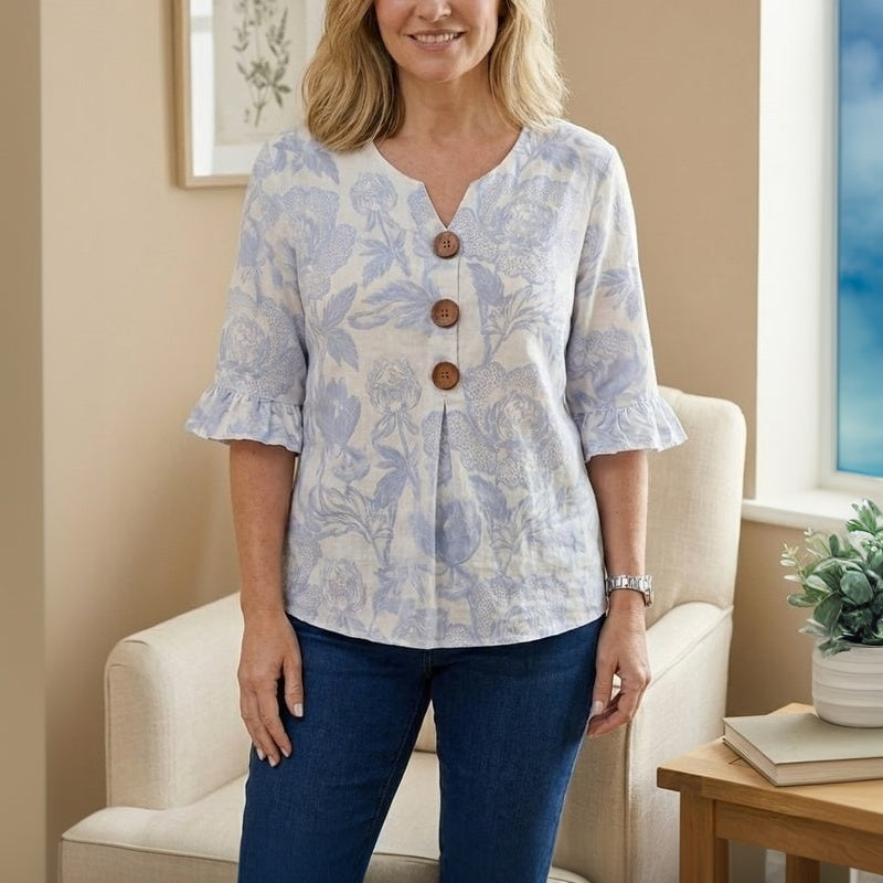 Isabelle™ | Timeless Floral Blouse for Elegance