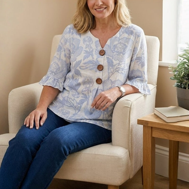 Isabelle™ | Timeless Floral Blouse for Elegance