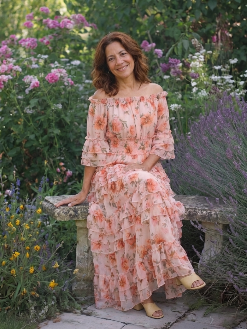 Rosalie™ | Romantic Off-Shoulder Floral Maxi Dress