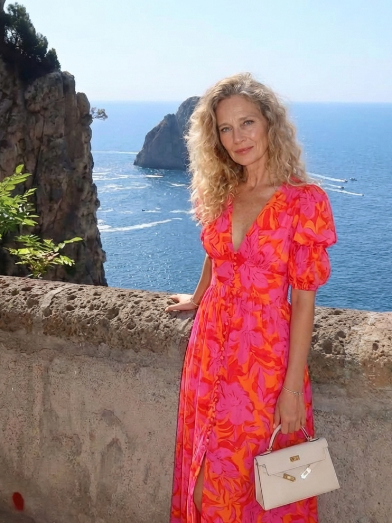 Lila™ | Chic Floral Midi Dress for Effortless Elegance