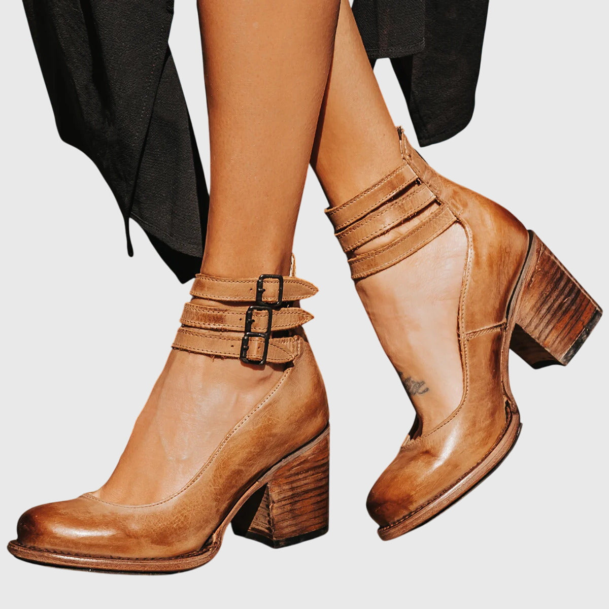Nina™ | Chic Leather Sandals for All-Day Elegance