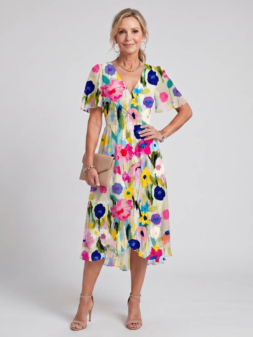Mirabel™ | Floral Midi Dress with Grace