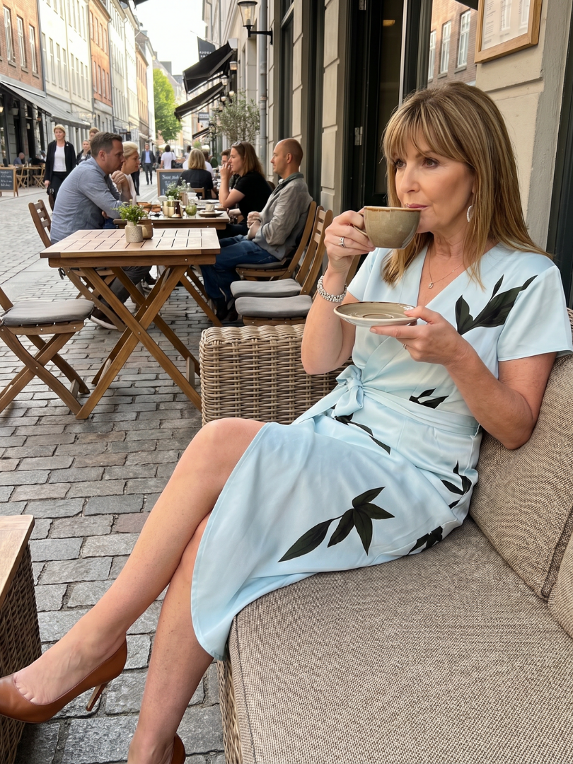 Clarissa™ | Floral Wrap Midi Dress for Effortless Elegance