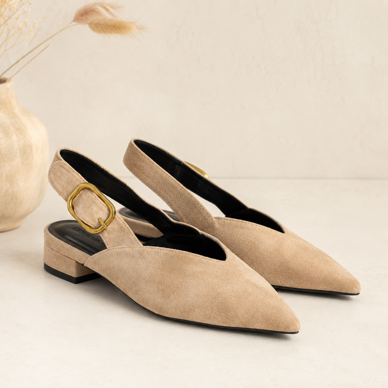 Lena - Chic Pointed Slingback Flats