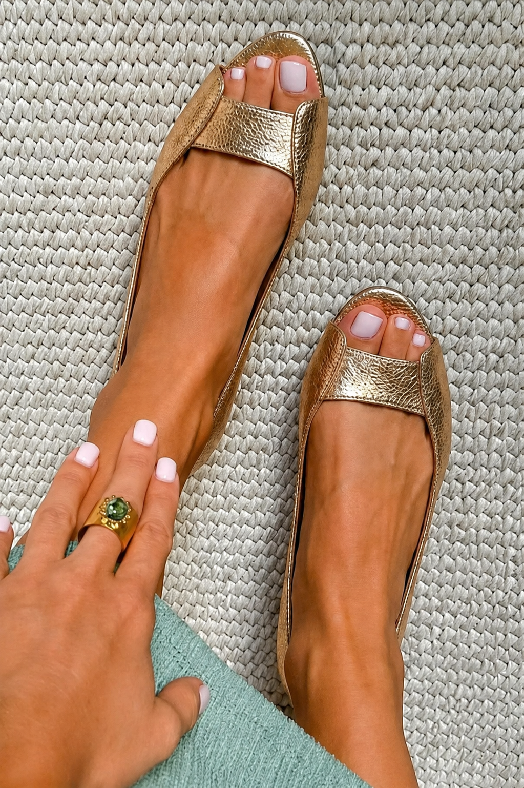 Adelina™ | Luxurious Gold Sandals for Effortless Elegance