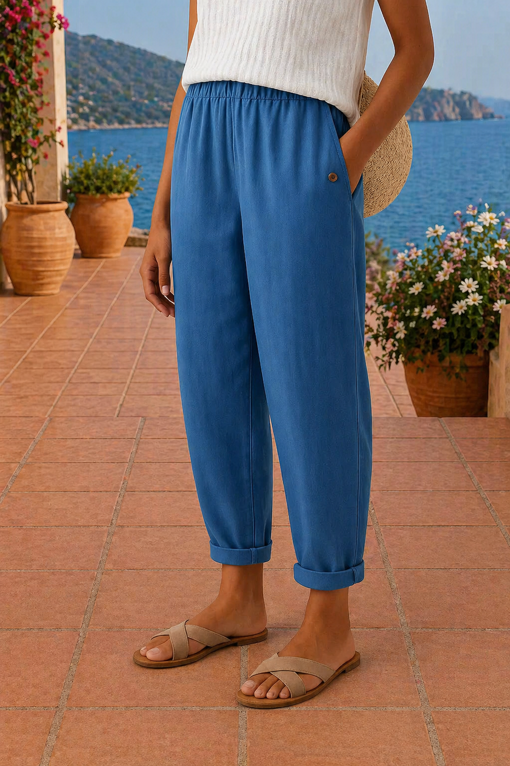 Lila - Lightweight Linen Trousers