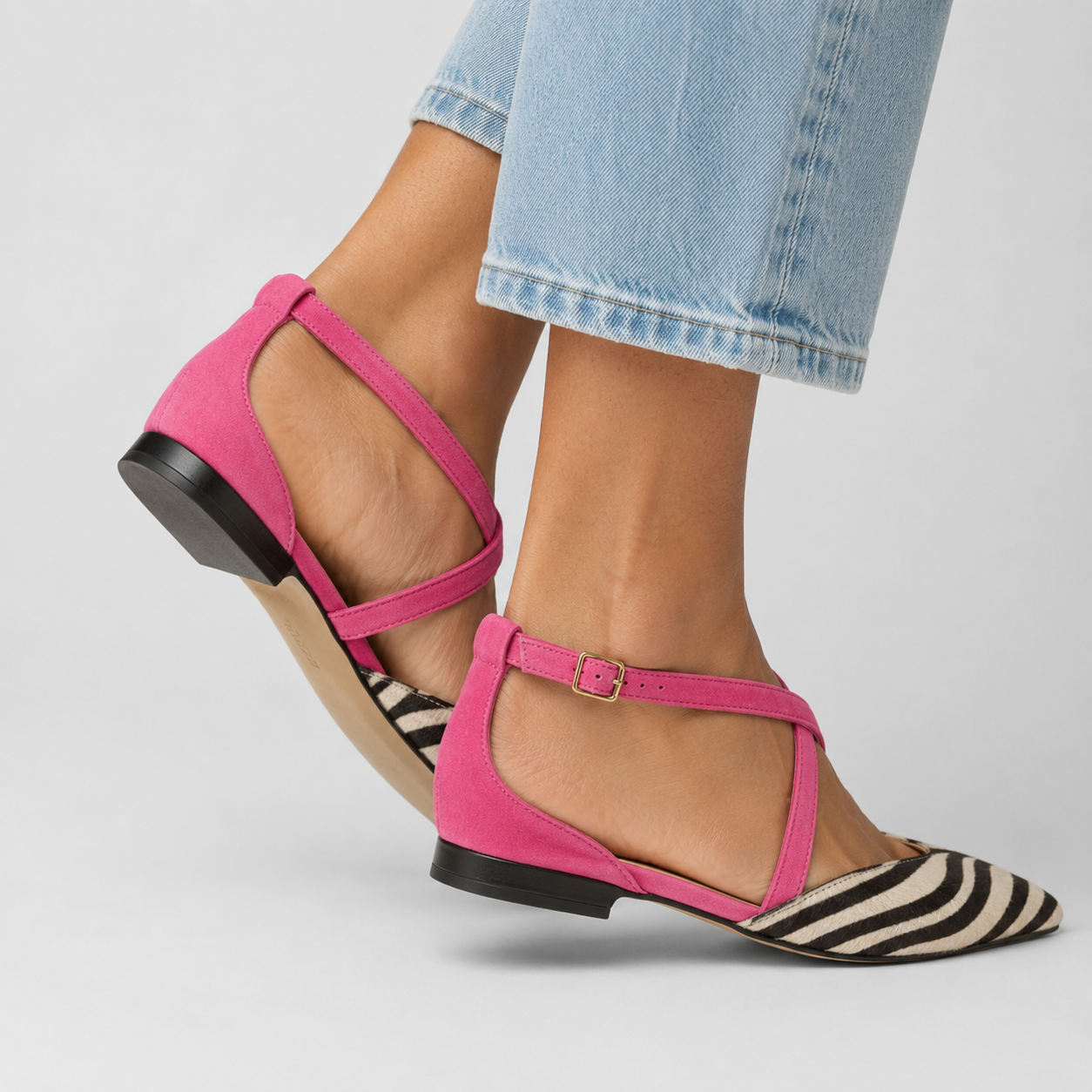 Lilian - Graceful Ribbon-Trim Ballet Flats
