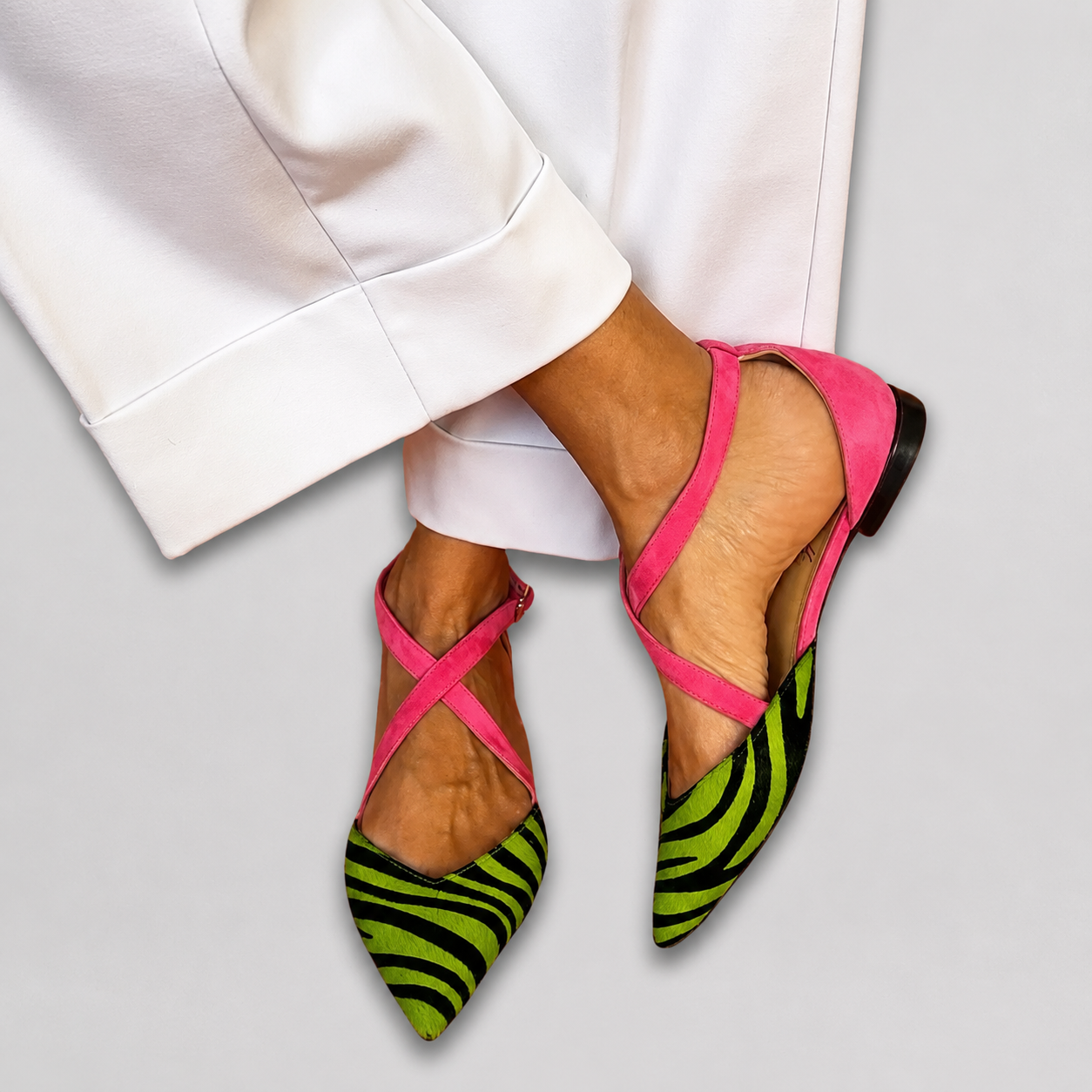 Lilian - Graceful Ribbon-Trim Ballet Flats