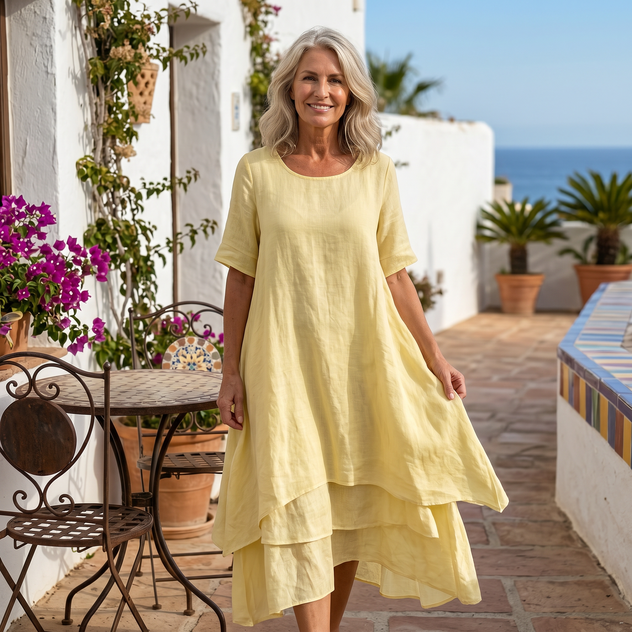 Lenora - Flowing Tiered Maxi Dress