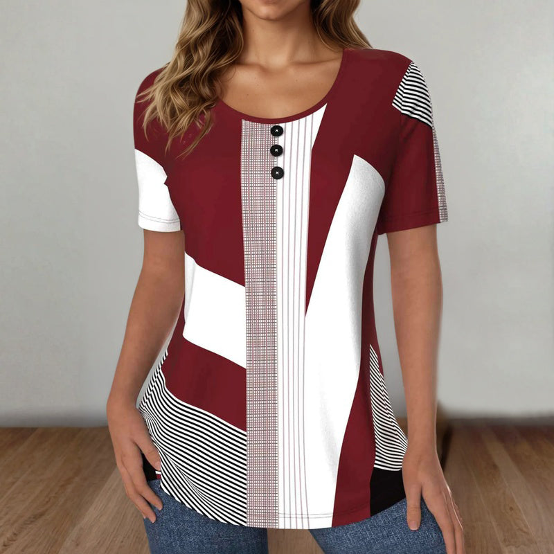 Lila™ | Chic Striped Cotton T-Shirt