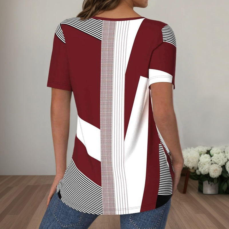 Lila™ | Chic Striped Cotton T-Shirt