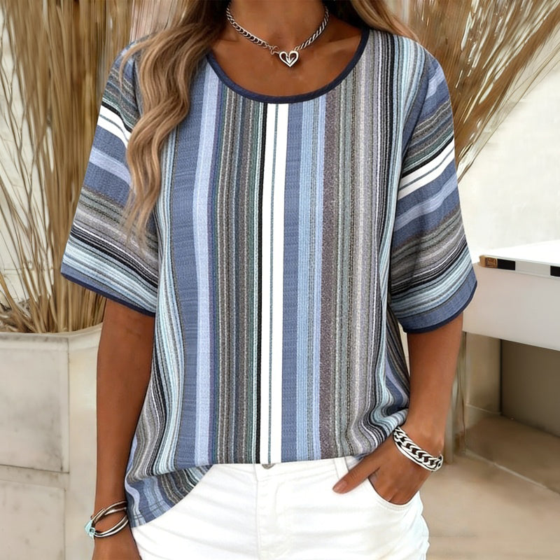 Lila™ | Timeless Striped Cotton Tee