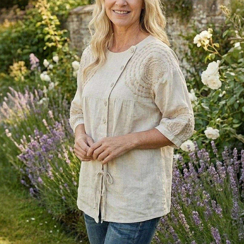 Lila™ | Timeless Cotton Vintage Blouse