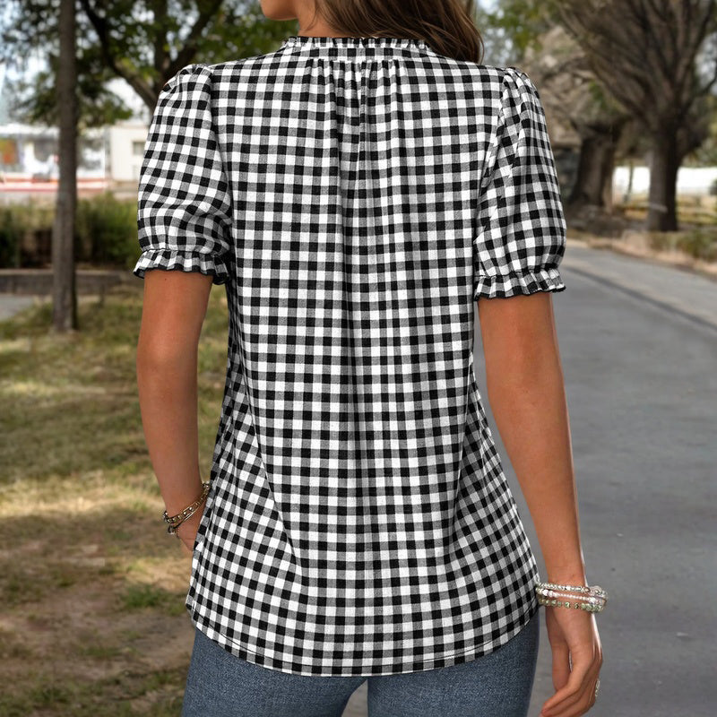 Lila™ | Stylish Checkered Cotton Shirt