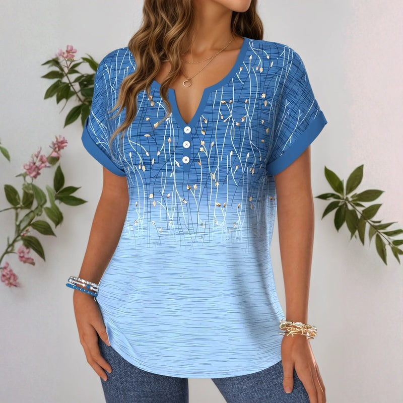 Isabella™ | Vintage Floral Crepe Blouse for Timeless Charm
