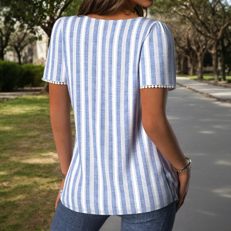 Lila™ | Relaxed Striped Blouse for Effortless Style