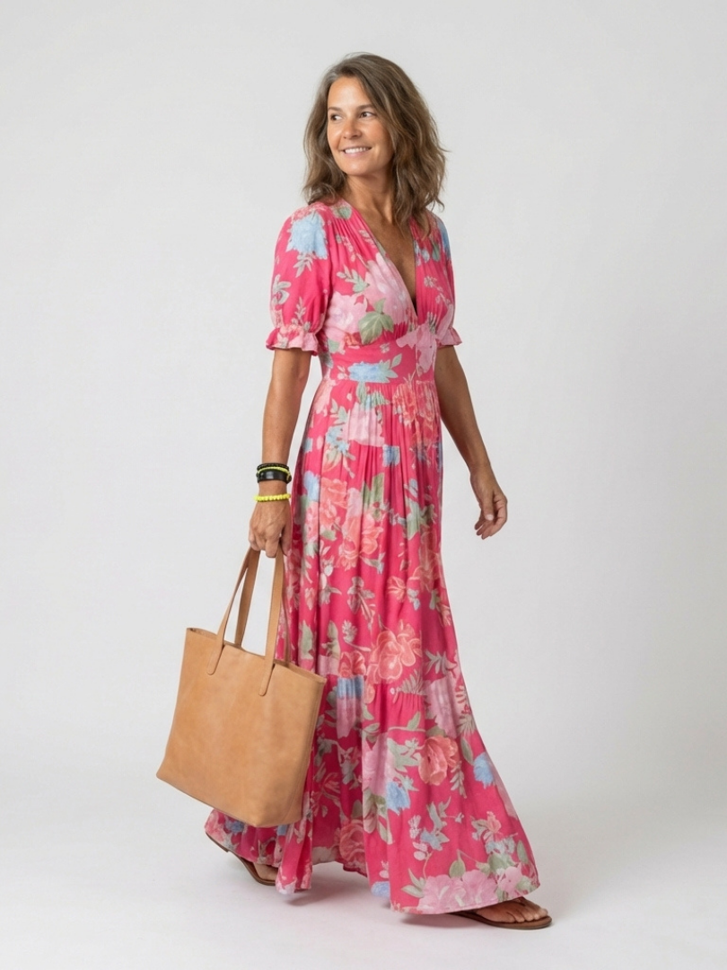 Ione™ | Floral Midi Dress for Effortless Elegance
