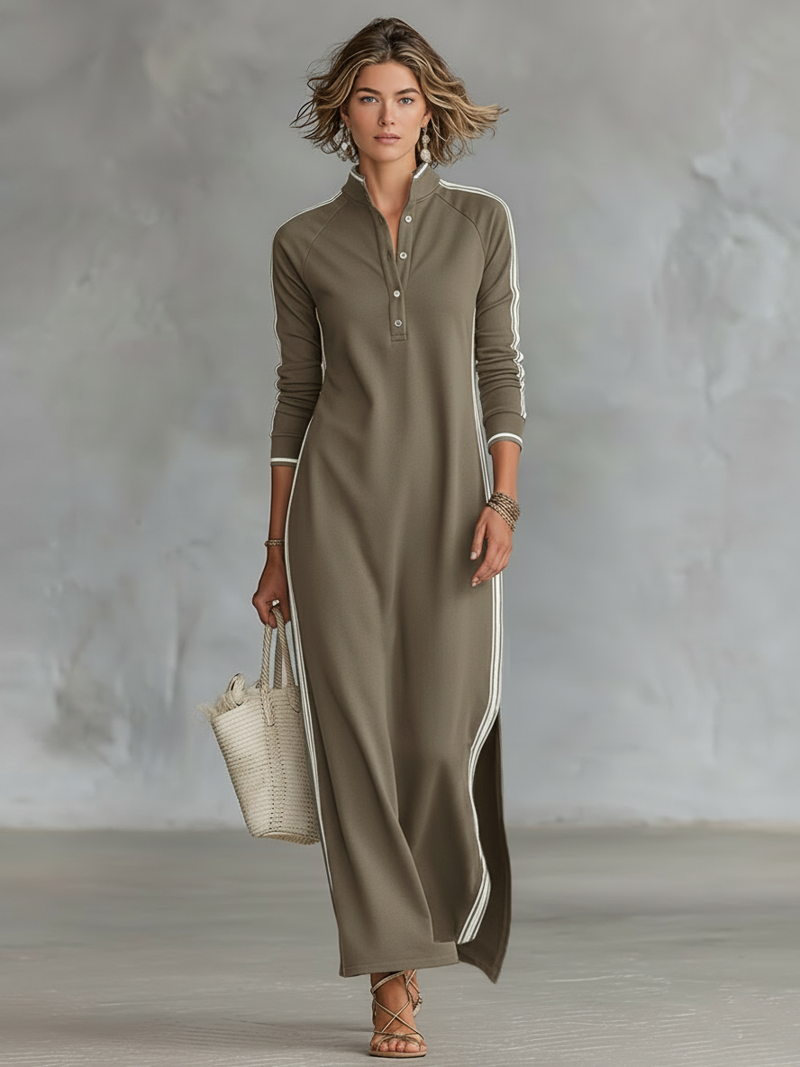 Lila - Chic Sweat Maxi Dress