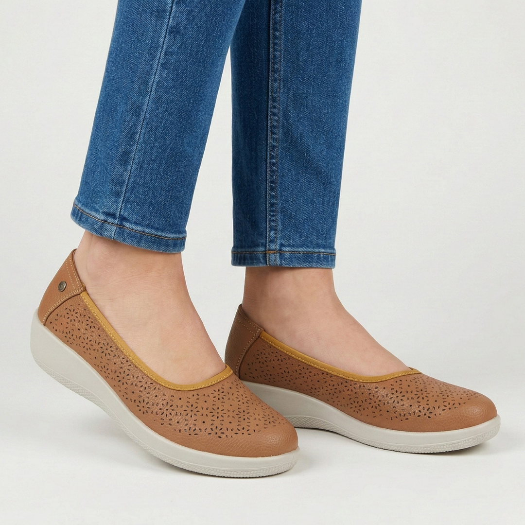 Ivonne™ | Luxurious Leather Ballerina for Effortless Elegance
