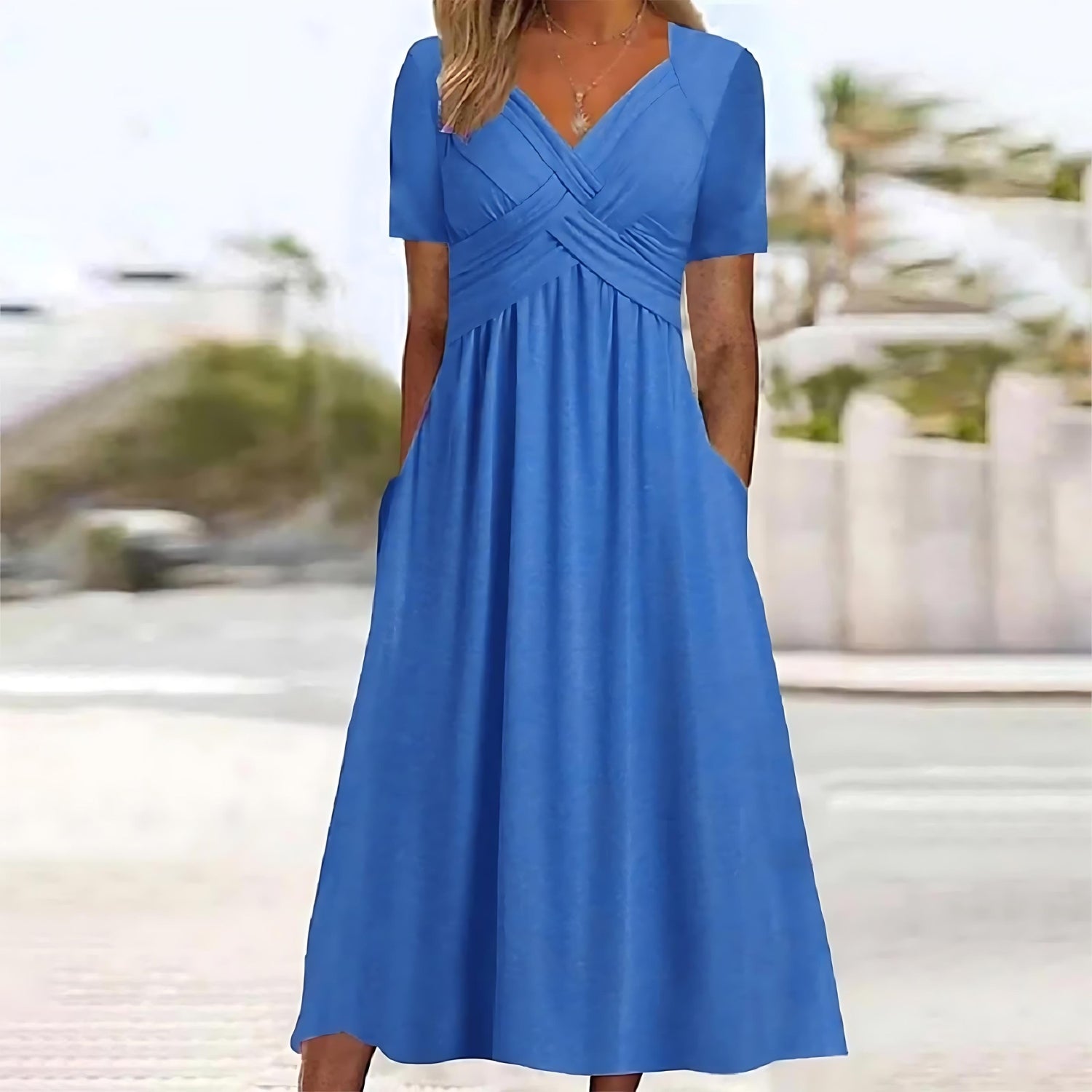 Isadora™ | Graceful A-Line Midi Dress for Effortless Elegance