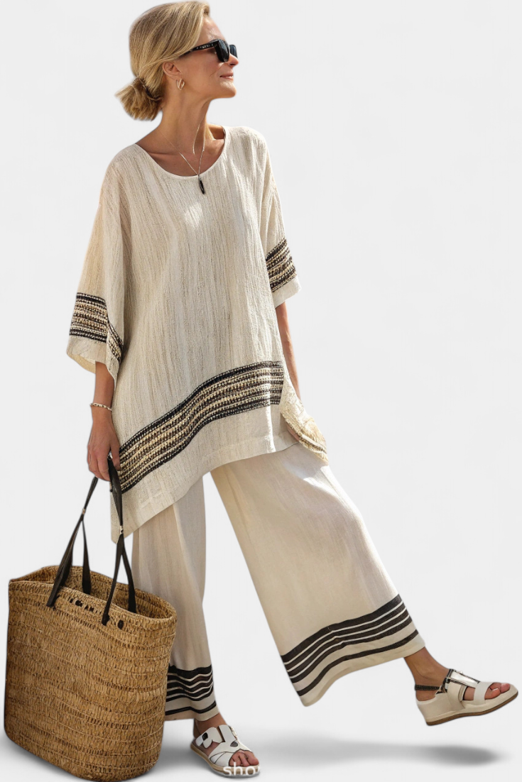 Mariella™ | Chic Linen Ensemble for Effortless Elegance