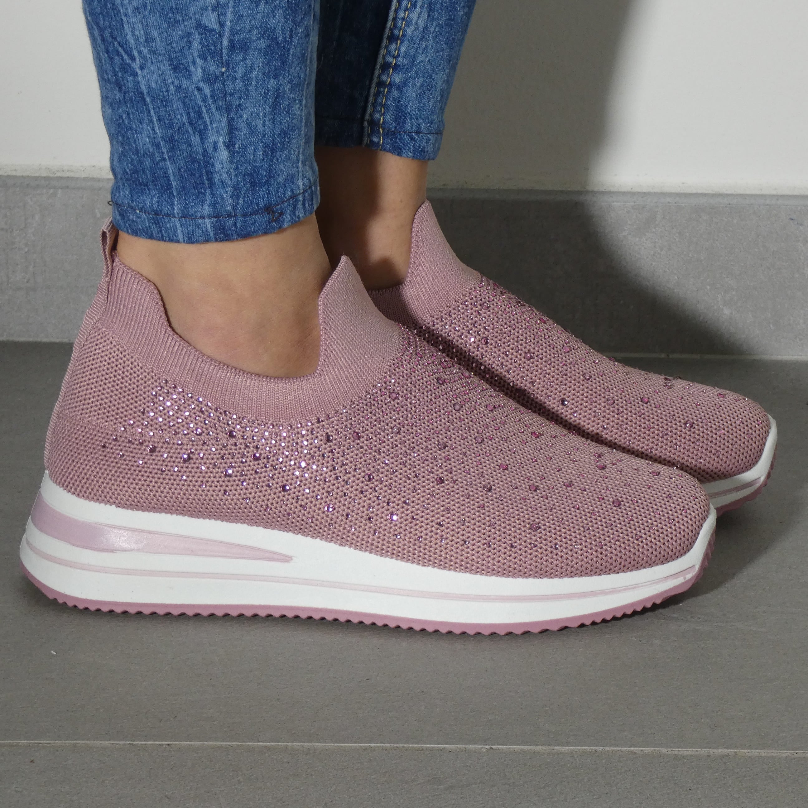 Isabella™ | Glamorous Rhinestone-Studded Sneakers