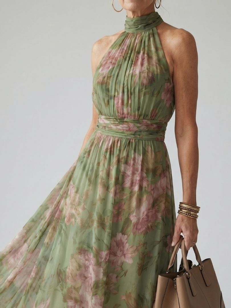 Naomi™ | Graceful Halter Maxi Dress for Effortless Elegance