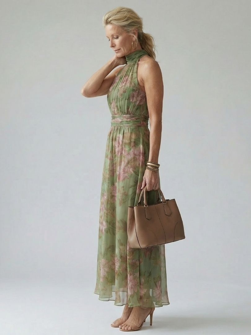 Naomi™ | Graceful Halter Maxi Dress for Effortless Elegance