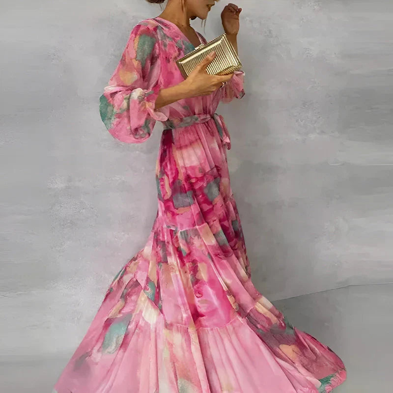Lucia™ | Flowing Floral Summer Dress for Effortless Elegance