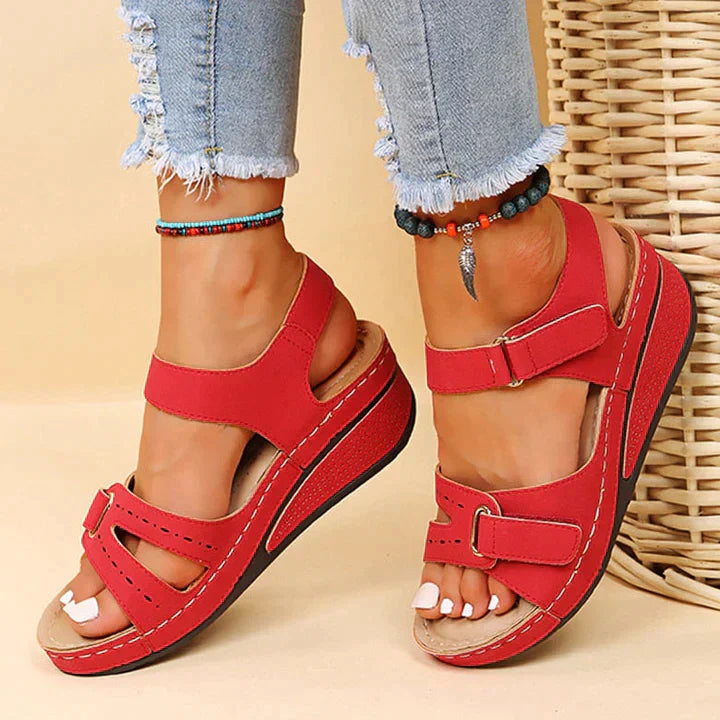 Lila™ | Chic Orthopaedic Wedge Sandals for All-Day Comfort