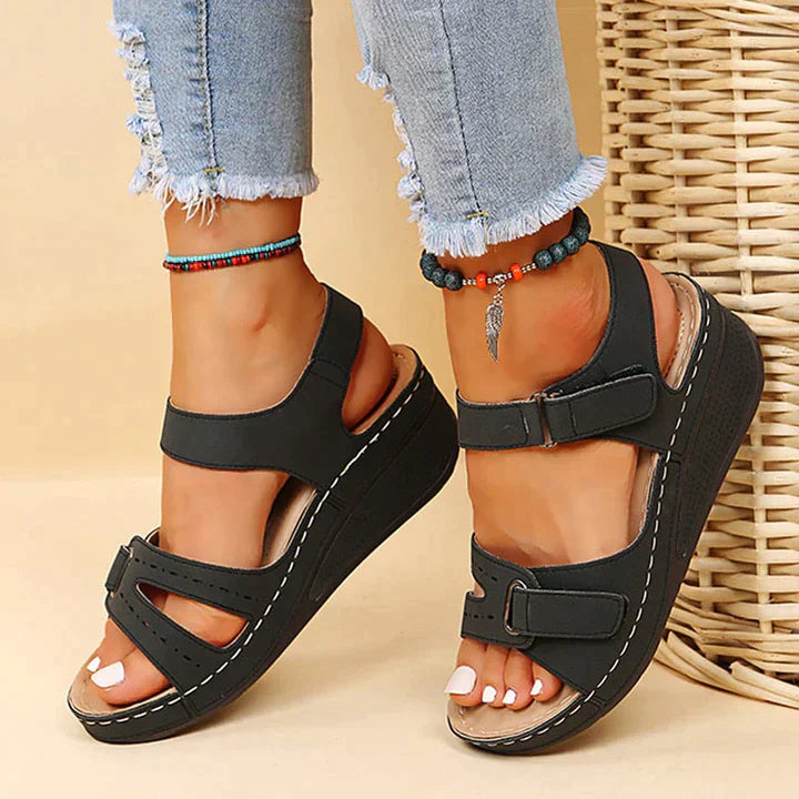 Lila™ | Chic Orthopaedic Wedge Sandals for All-Day Comfort