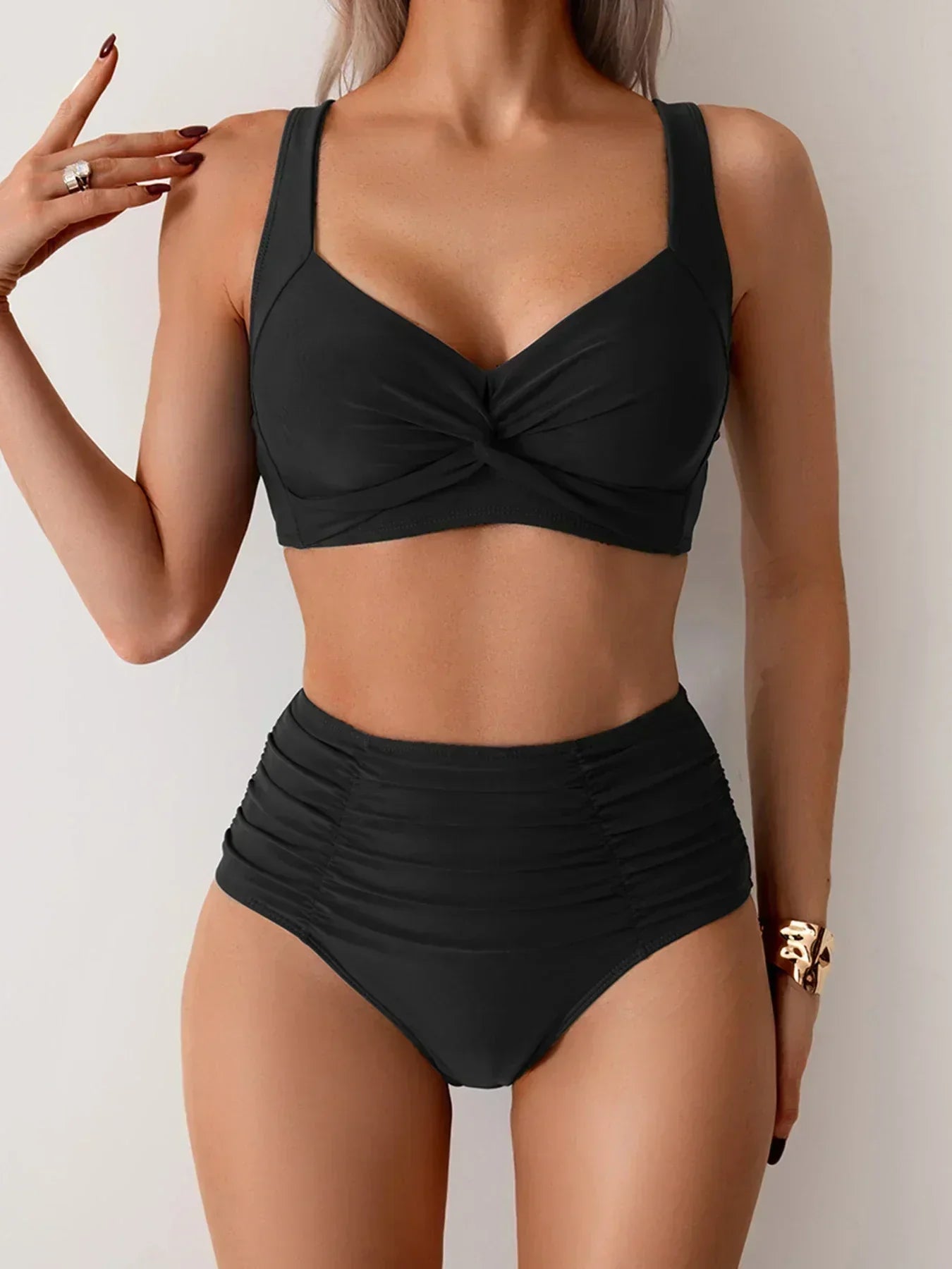 Nicoletta | Chic Ruched Bikini for Effortless Elegance