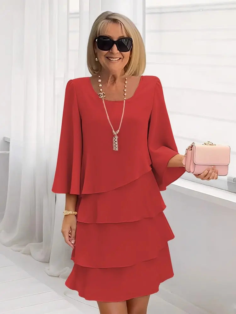 Élise™ | Flowing Ruffle Dress for Grace