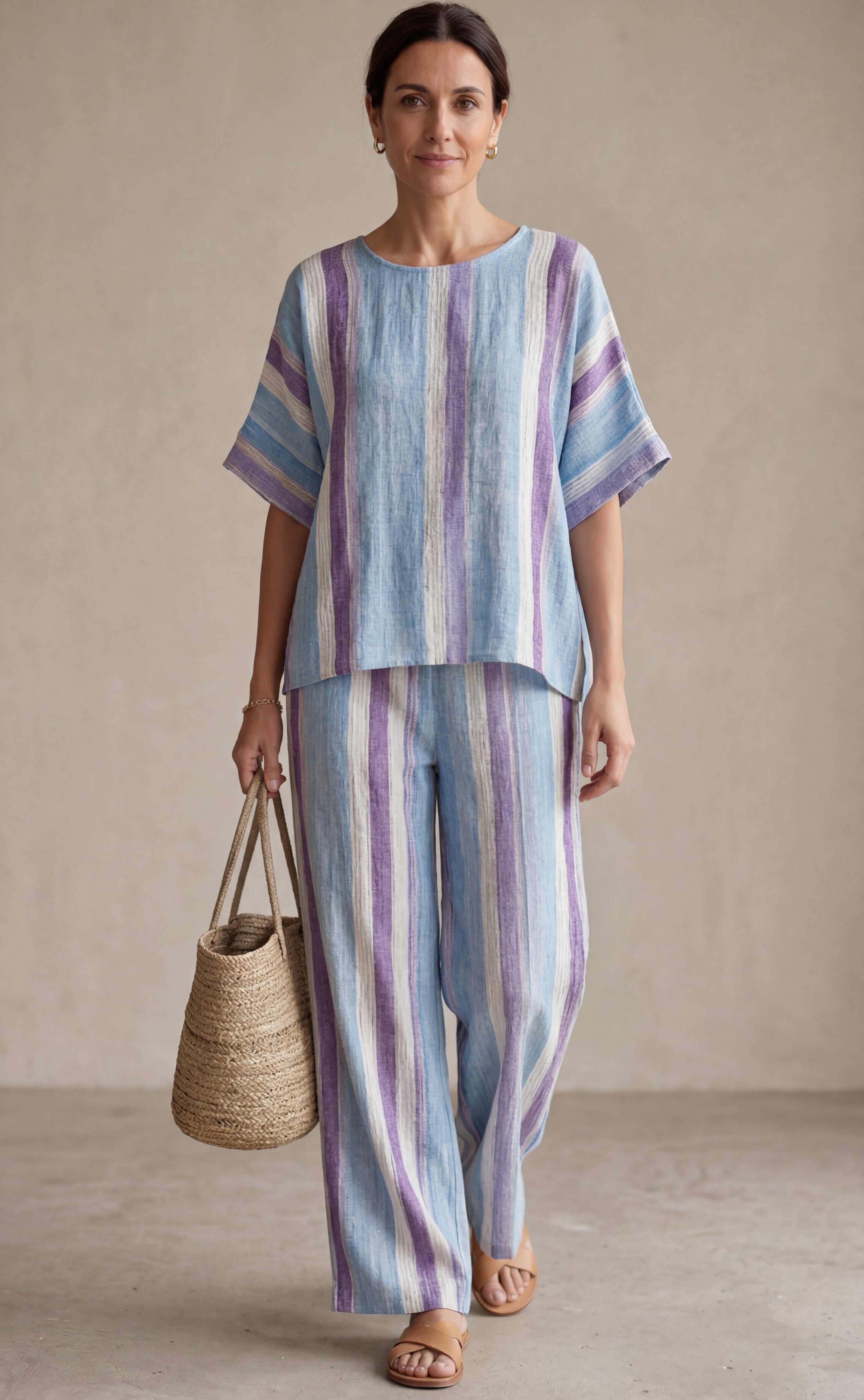 Ginevra™ | Chic Pastel Linen Ensemble