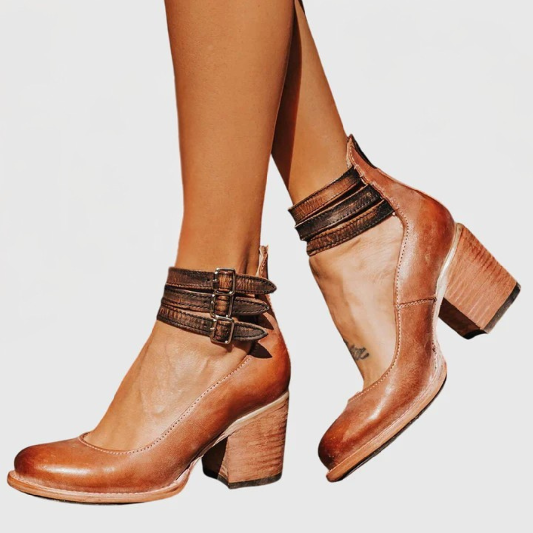 Nina™ | Chic Leather Sandals for All-Day Elegance