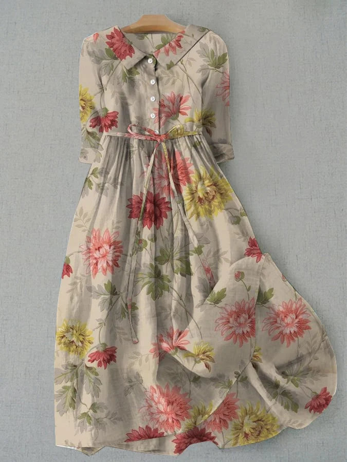 Estelle | Delicate Wildflower Midi Dress