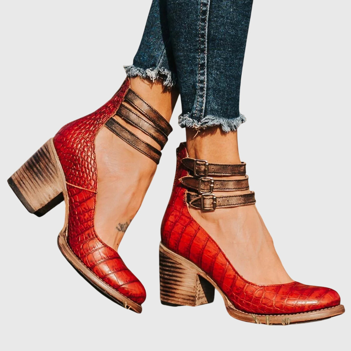 Nina™ | Chic Leather Sandals for All-Day Elegance