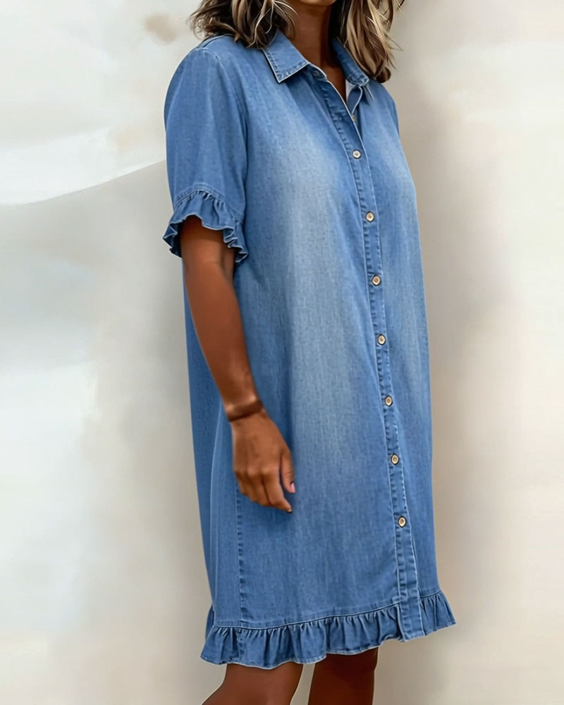 Lila™ | Flattering Denim Dress