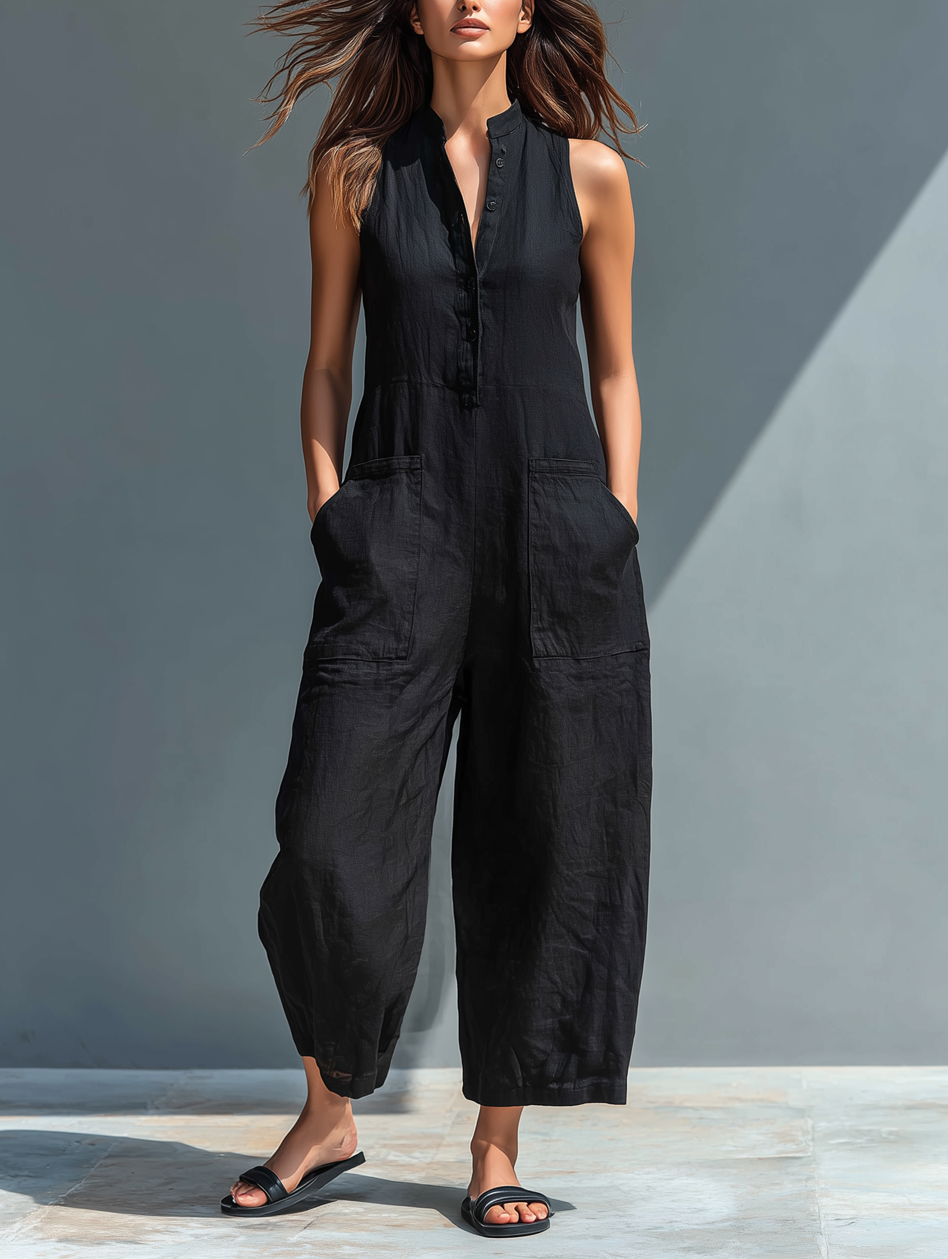 Clara™ | Chic Linen Jumpsuit for Effortless Elegance
