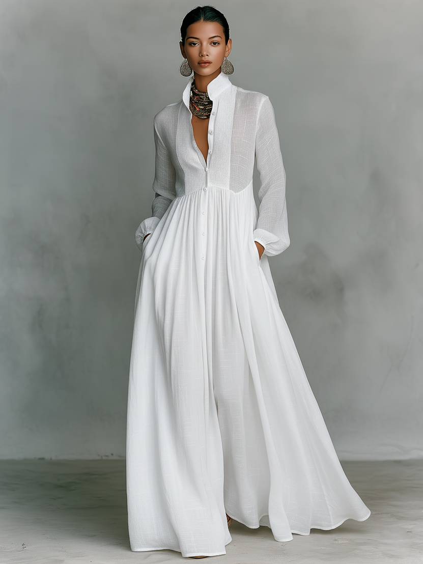 Isabella™ | Chic Linen Maxi Dress for Effortless Elegance
