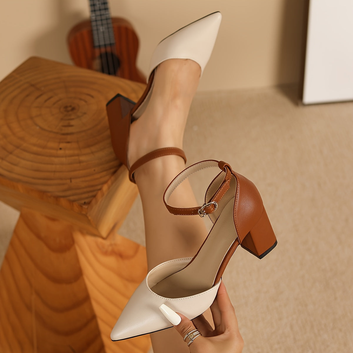 Isabella™ | Chic Leather Heels for All-Day Elegance