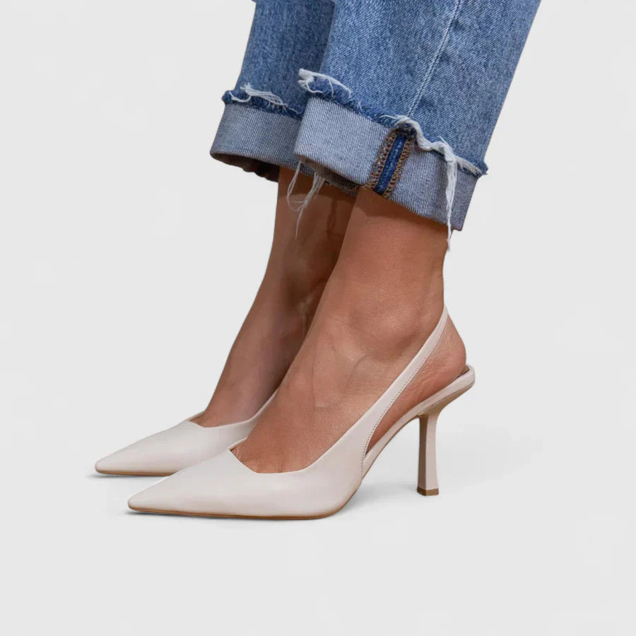 Elena™ | Chic Leather Heels for All-Day Elegance