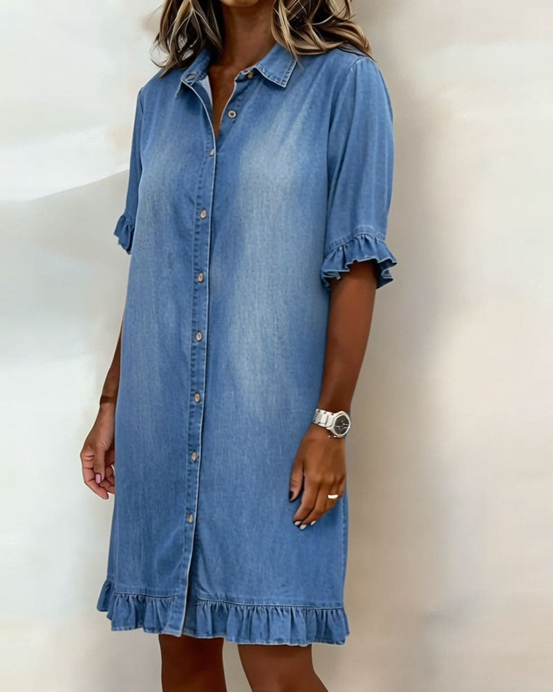 Lila™ | Flattering Denim Dress