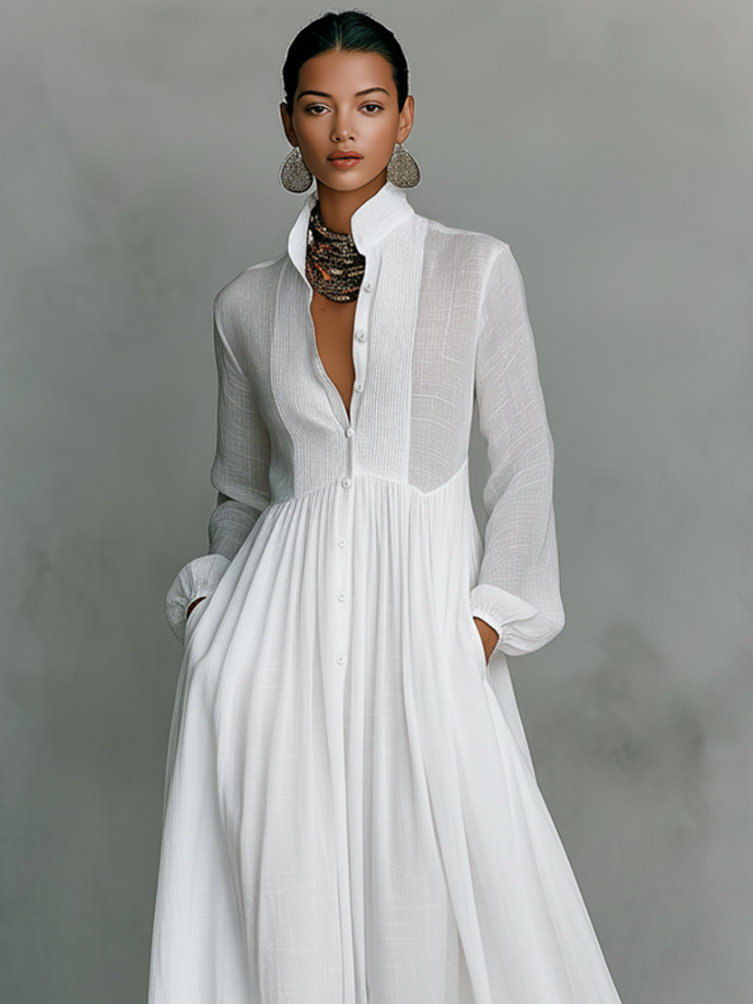 Isabella™ | Chic Linen Maxi Dress for Effortless Elegance