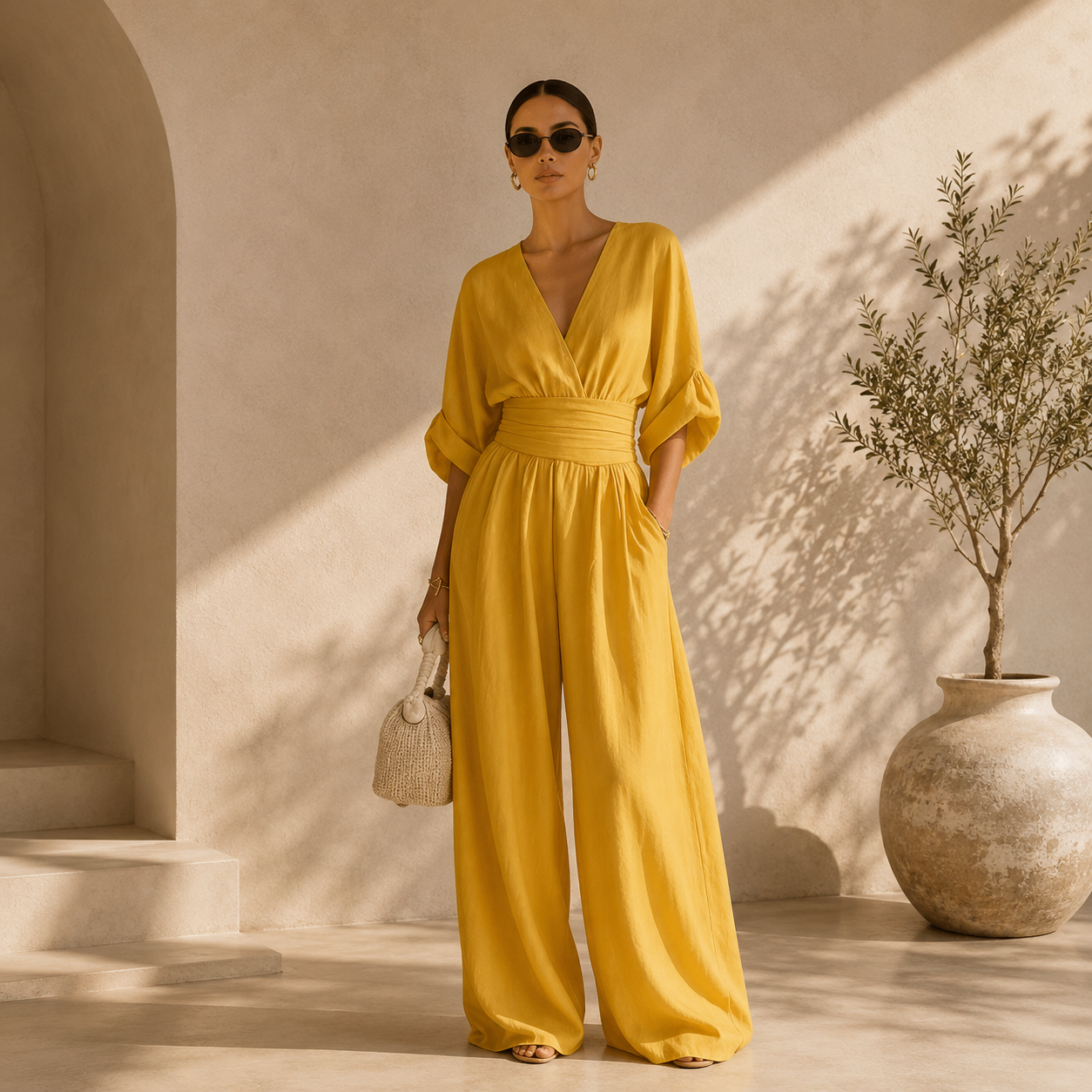 Camila™ | Chic Cotton Jumpsuit for Effortless Elegance