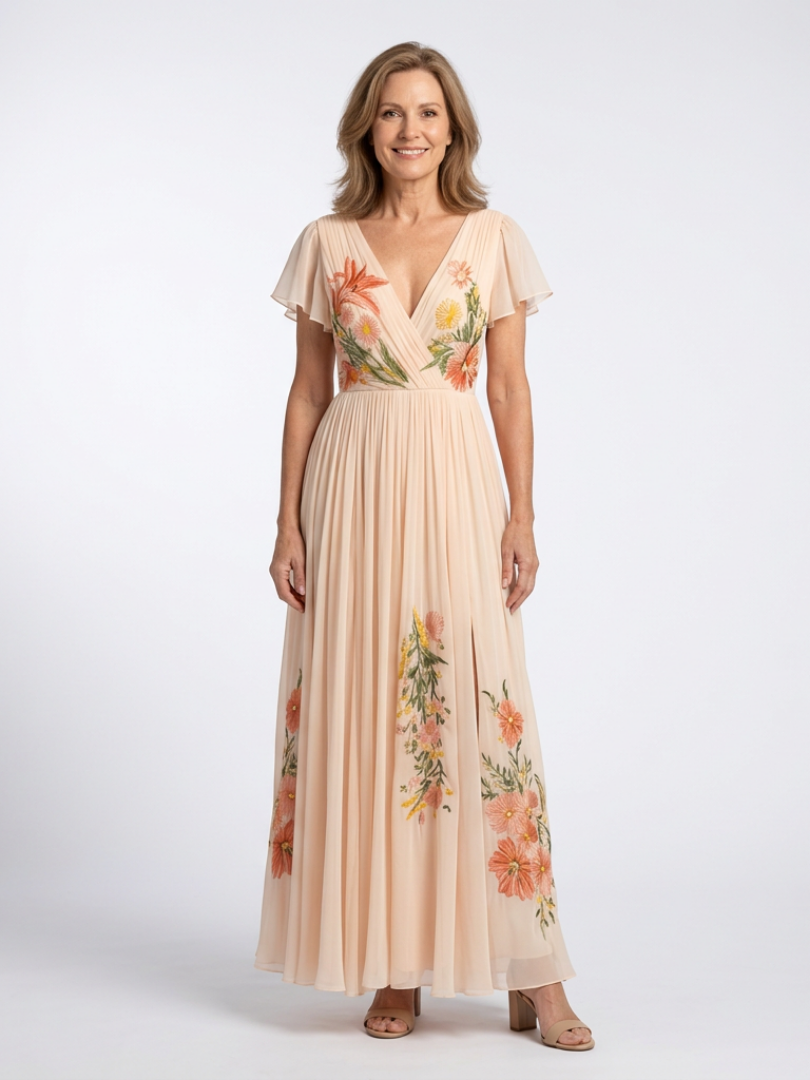 Lila™ | Flowing Pleated Maxi Dress for Effortless Elegance